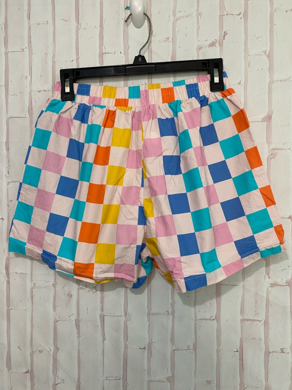 Katydid Women’s Checkered Boxer Style Cotton Shorts size M - Picture 4 of 8